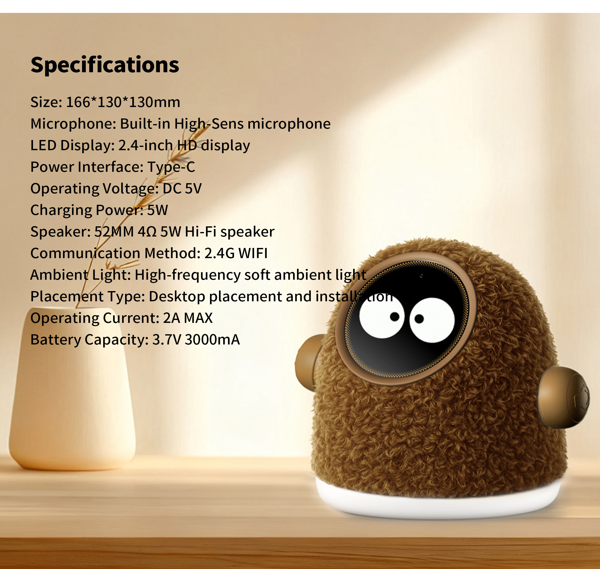 RO01 AI emotional companion robot for seniors